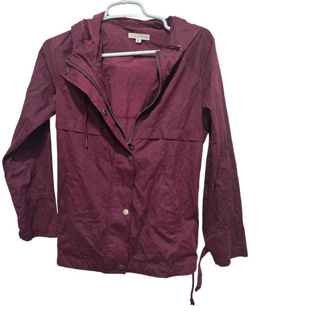 LA Hearts Burgundy Utility Hooded Jacket Women’s Size S